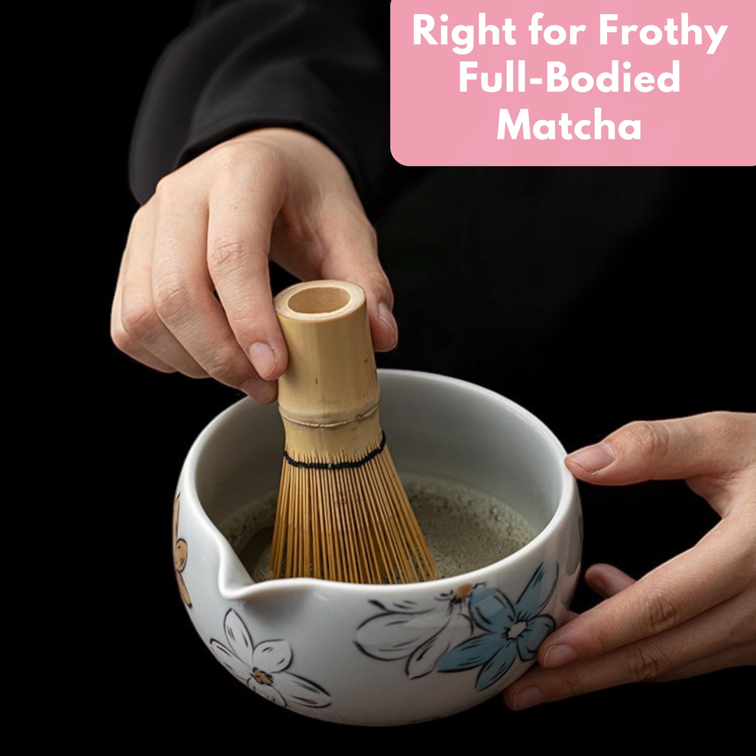 Atellya Matcha Whisk Set, Matcha Set, Scoop, Matcha Whisk Stand ,Matcha Bowl, Matcha Kit for Ceremony, Set for Matcha Latte  - Adelaide Green 280ml