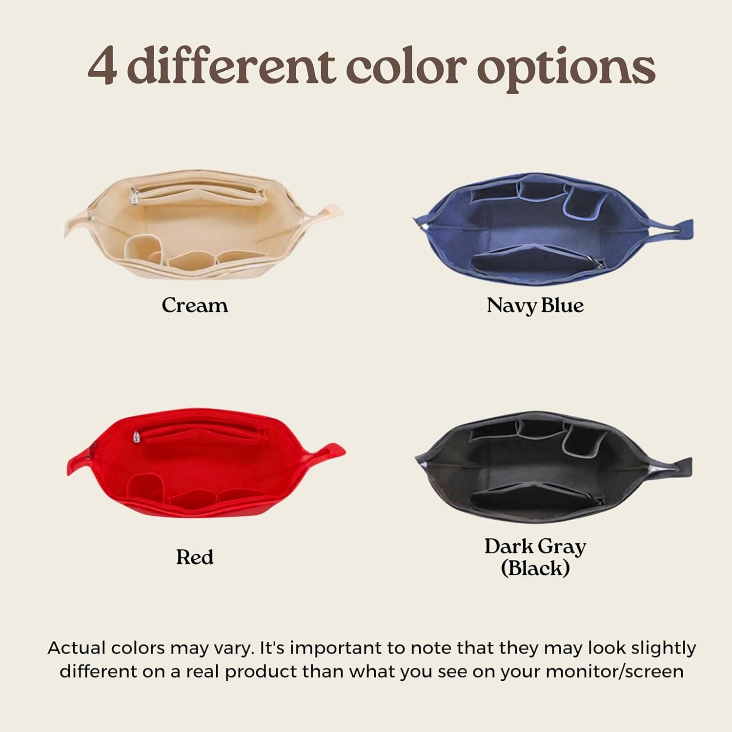 Atellya Purse Organizer Insert for Longchamp Le Pliage L with Satin Dust Cover Bag Handbag Insert Felt Long Champ Tote Bag Organizer Full Zip Sydney Blue