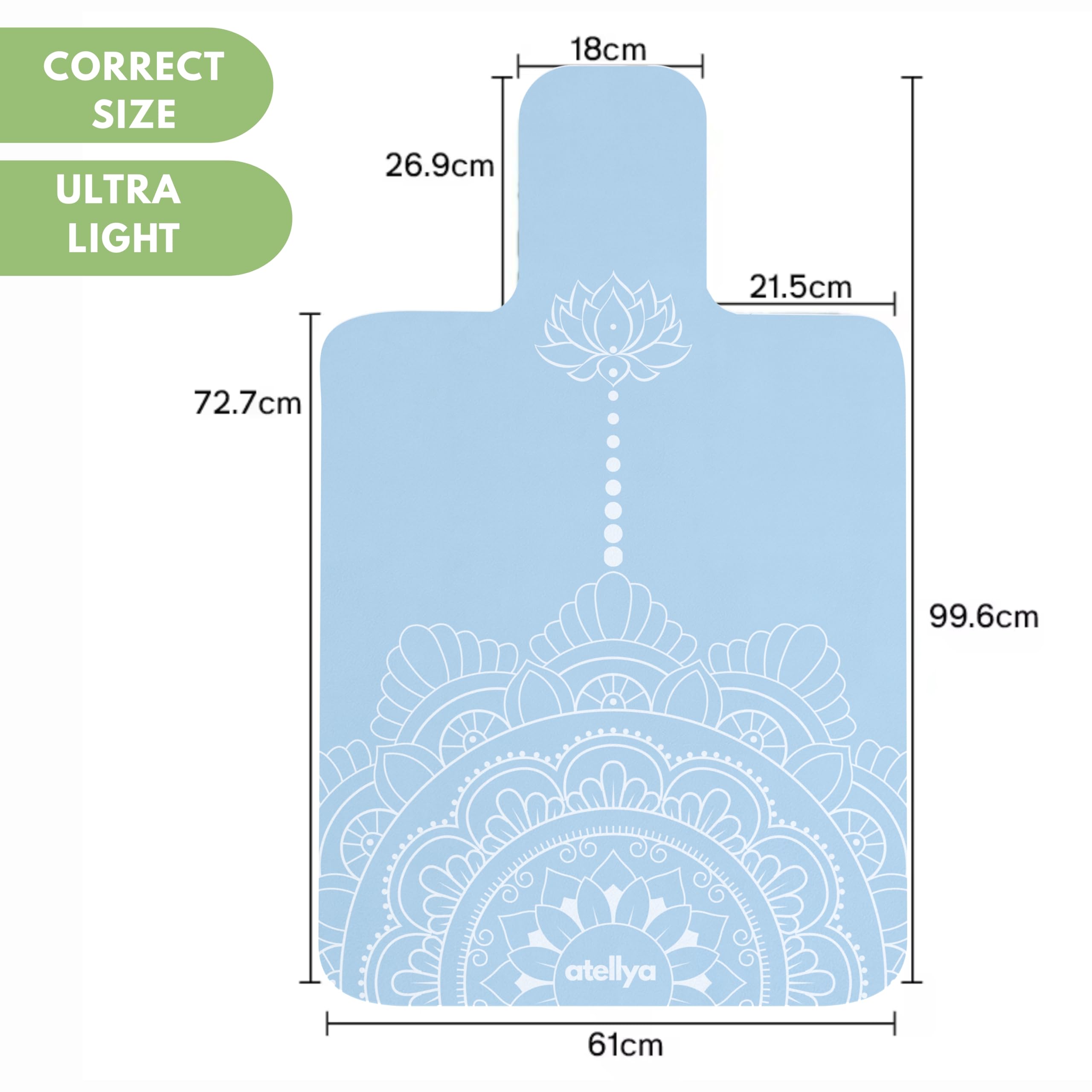 Atellya Pilates Reformer Mat,  Yoga Mat Set with Grip Socks & Mesh Bag – Lightweight Non Slip Design - Sydney Pink