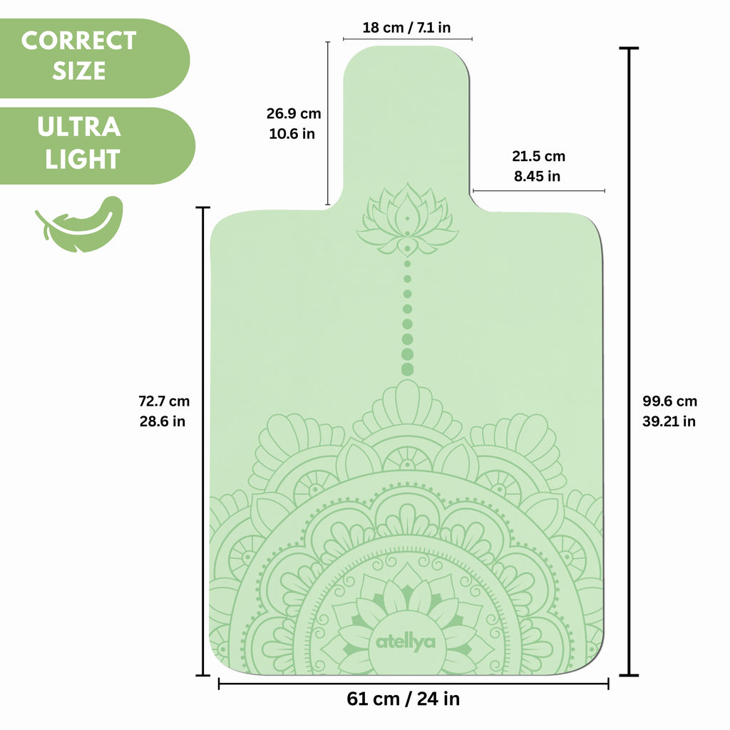 Atellya Boston Green Pilates Reformer Mat Set – Non-Slip Pilates Mat + Grip Socks with Carry Bag Atellya