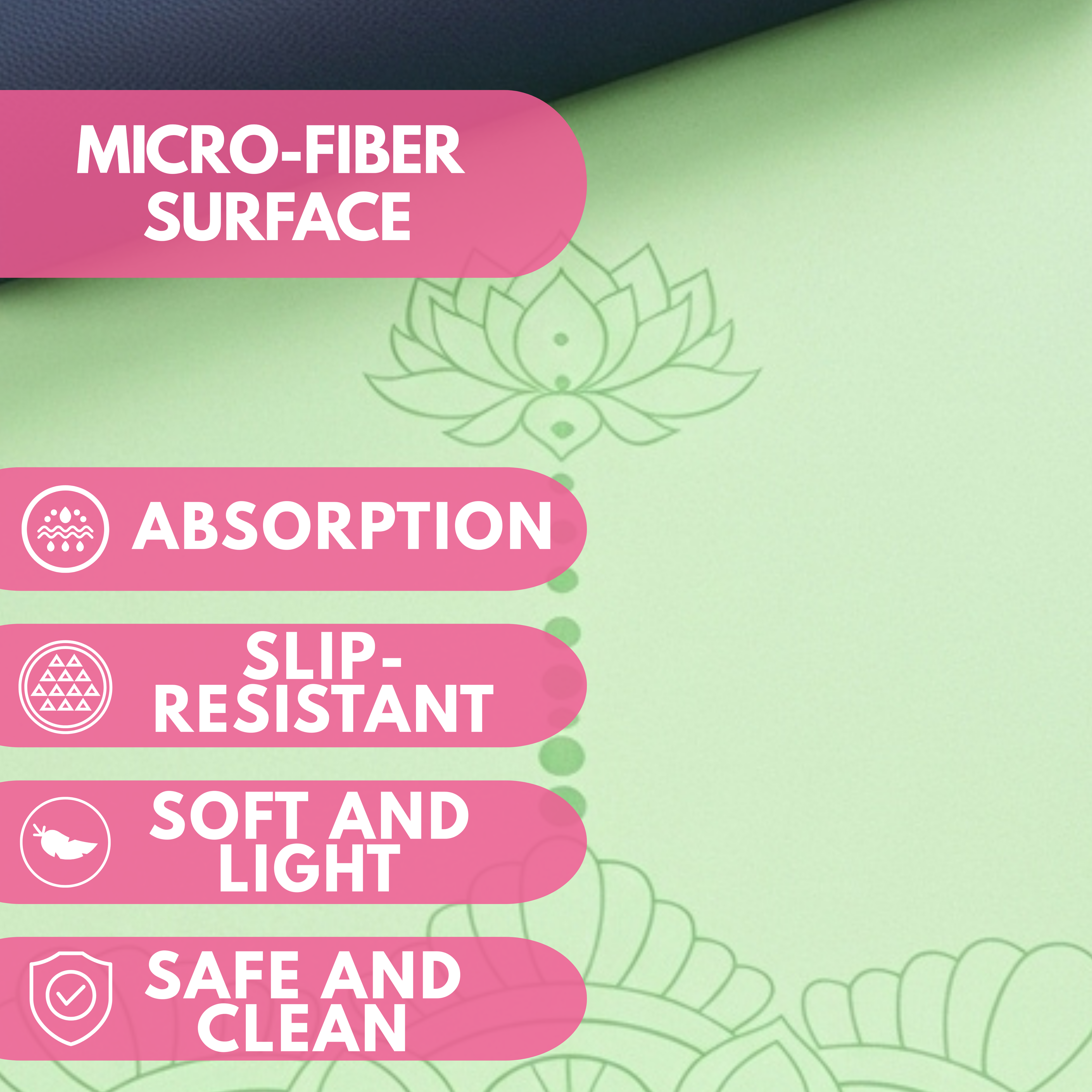 Atellya Boston Green Pilates Reformer Mat Set – Non-Slip Pilates Mat + Grip Socks with Carry Bag Atellya