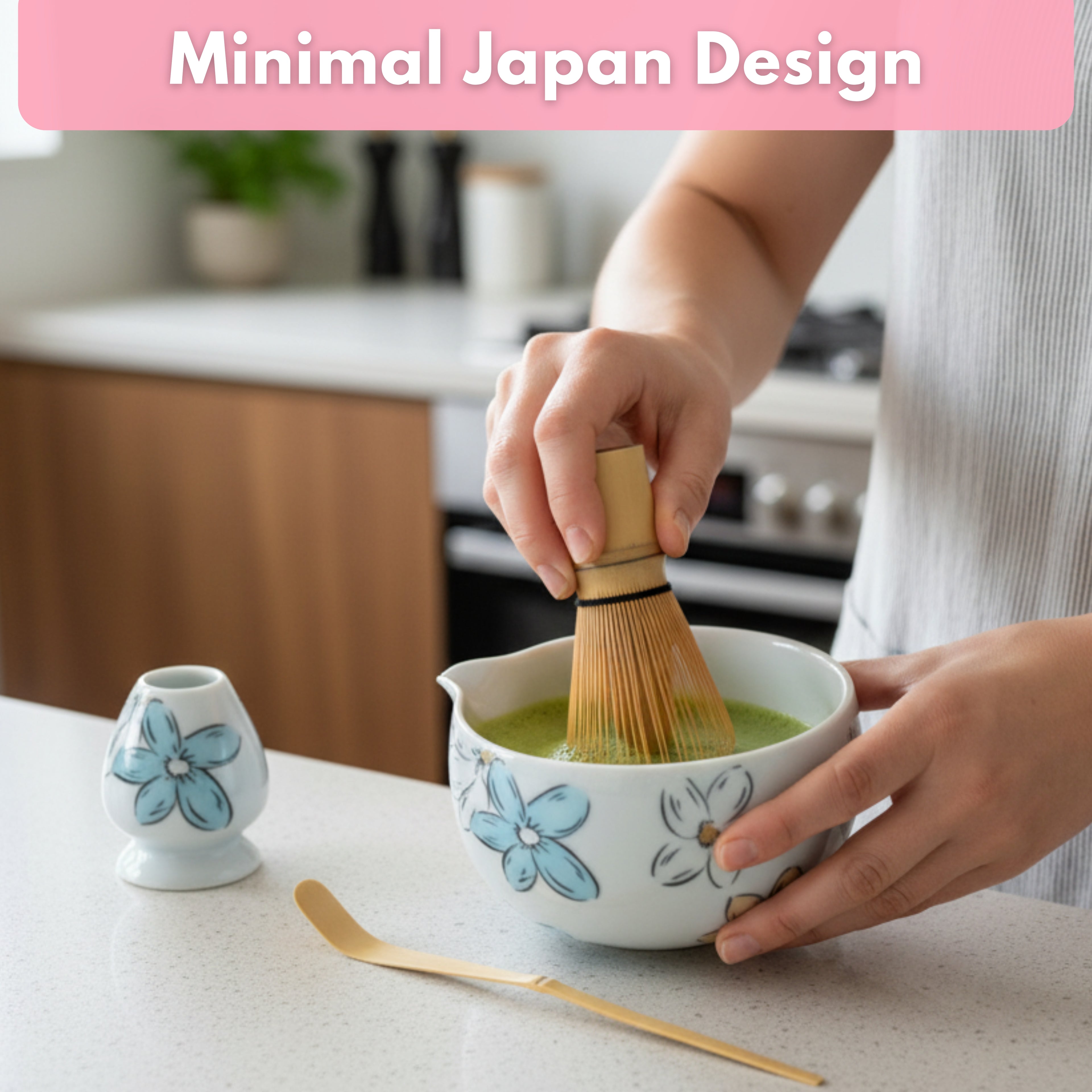 Atellya Matcha Whisk Set, Matcha Set, Scoop, Matcha Whisk Stand ,Matcha Bowl, Matcha Kit for Ceremony, Set for Matcha Latte -  Brisbane Flower