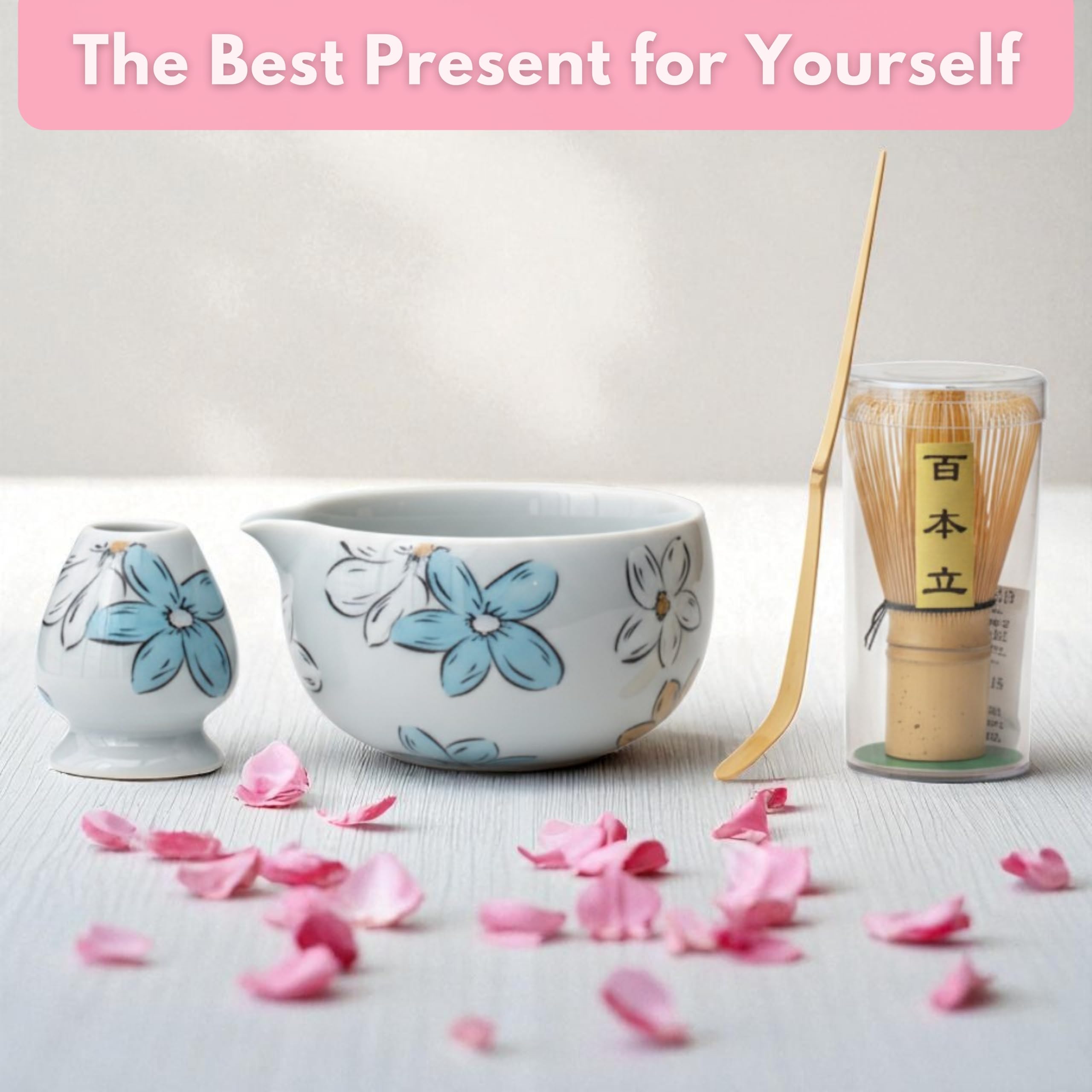 Atellya Matcha Whisk Set, Matcha Set, Scoop, Matcha Whisk Stand ,Matcha Bowl, Matcha Kit for Ceremony, Set for Matcha Latte -  Brisbane Flower