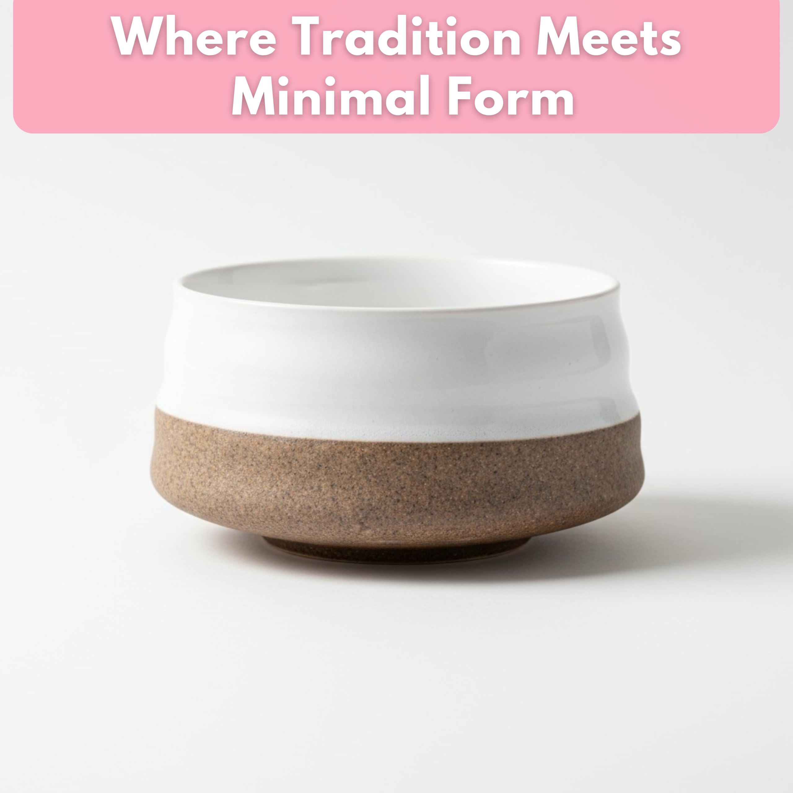 Atellya Matcha Whisk Set, Matcha Set, Scoop, Matcha Whisk Stand ,Matcha Bowl, Matcha Kit for Ceremony, Set for Matcha Latte - Melbourne White