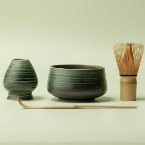Atellya Green Adelaide Matcha Set – Bowl, Whisk, Scoop & Stand Set