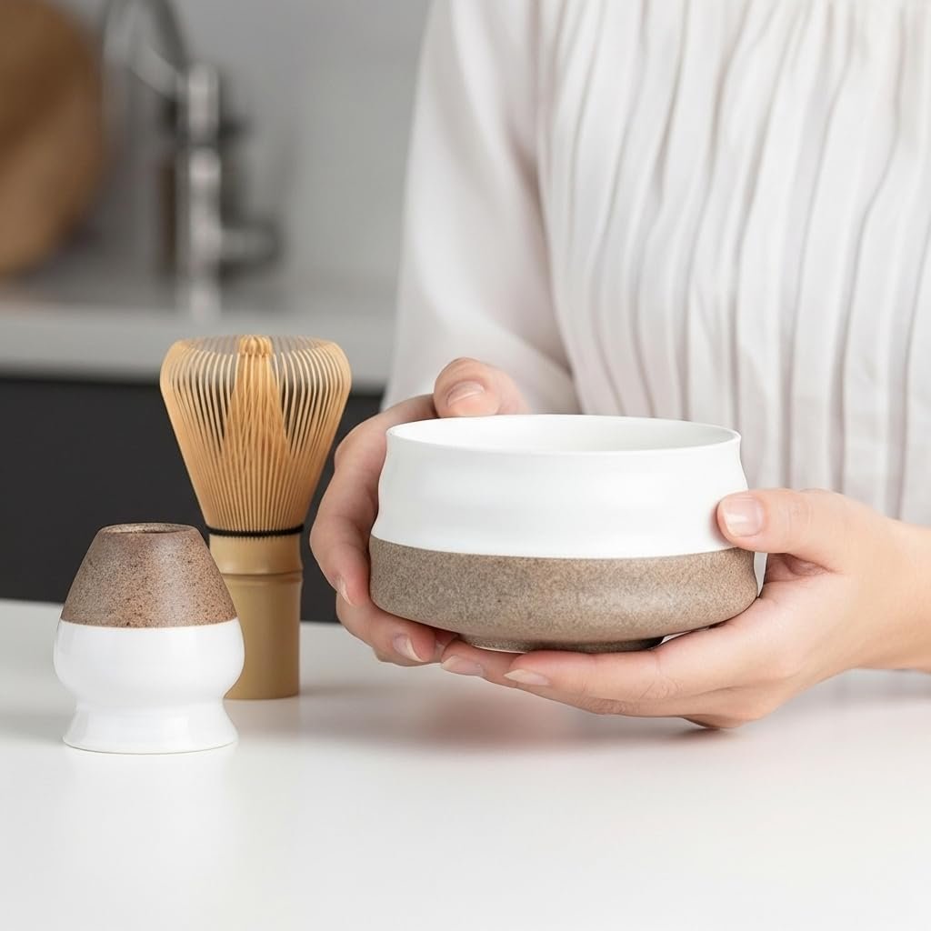 Atellya White Melbourne Matcha Set – Bowl, Whisk, Scoop & Stand Set - Image 7