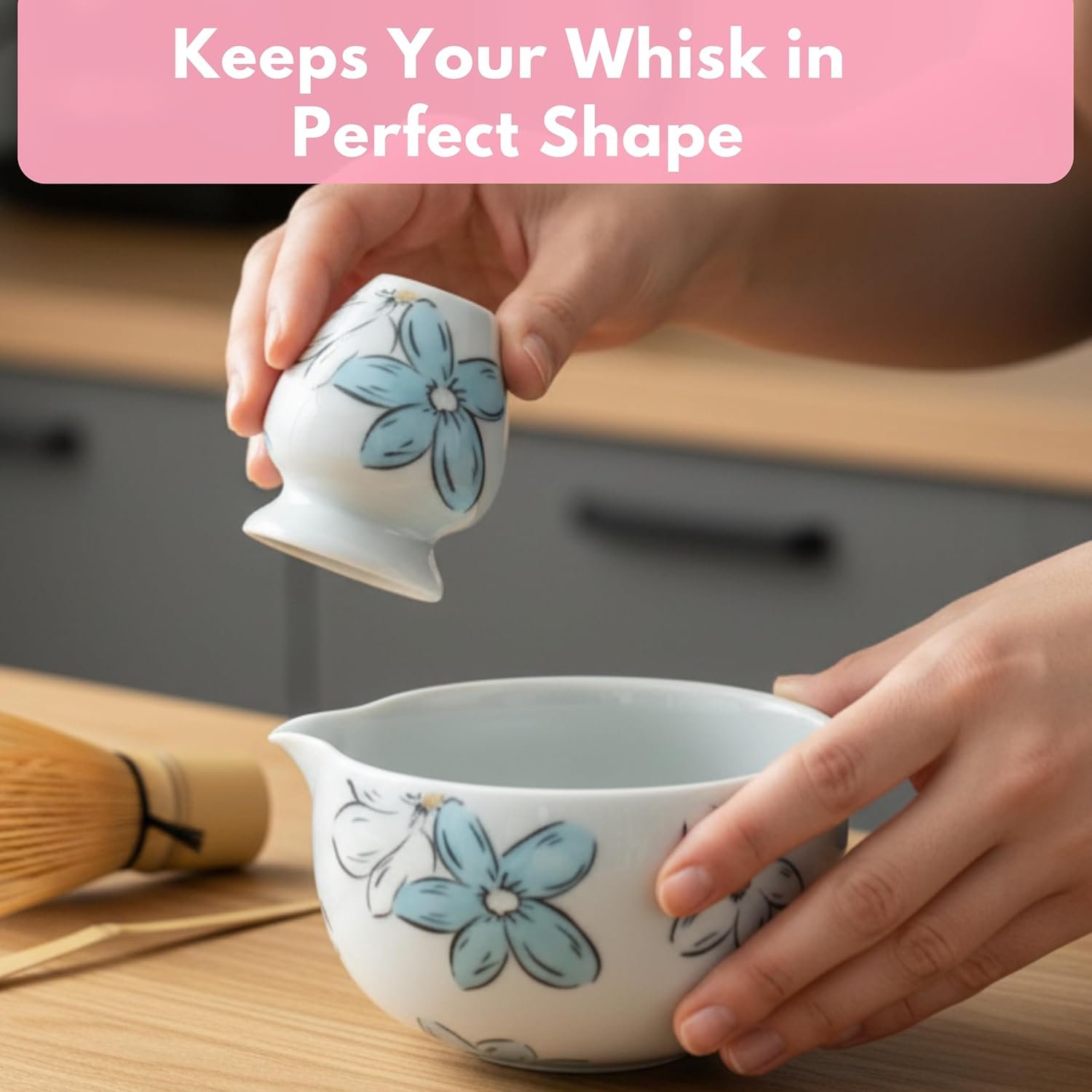 Atellya Flower Brisbane Matcha Set – Bowl, Whisk, Scoop & Stand Set - Image 4