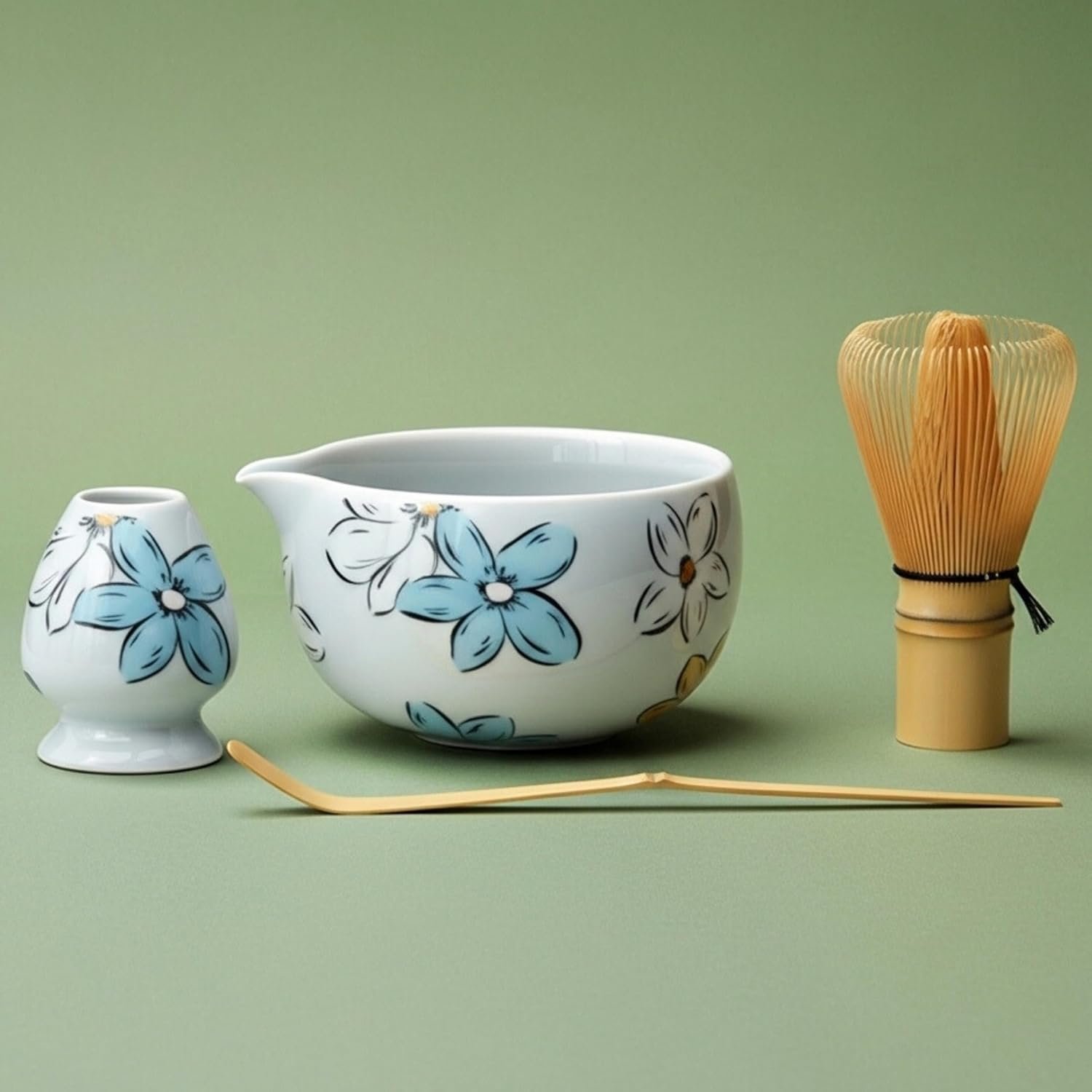 Atellya Flower Brisbane Matcha Set – Bowl, Whisk, Scoop & Stand Set - Image 2