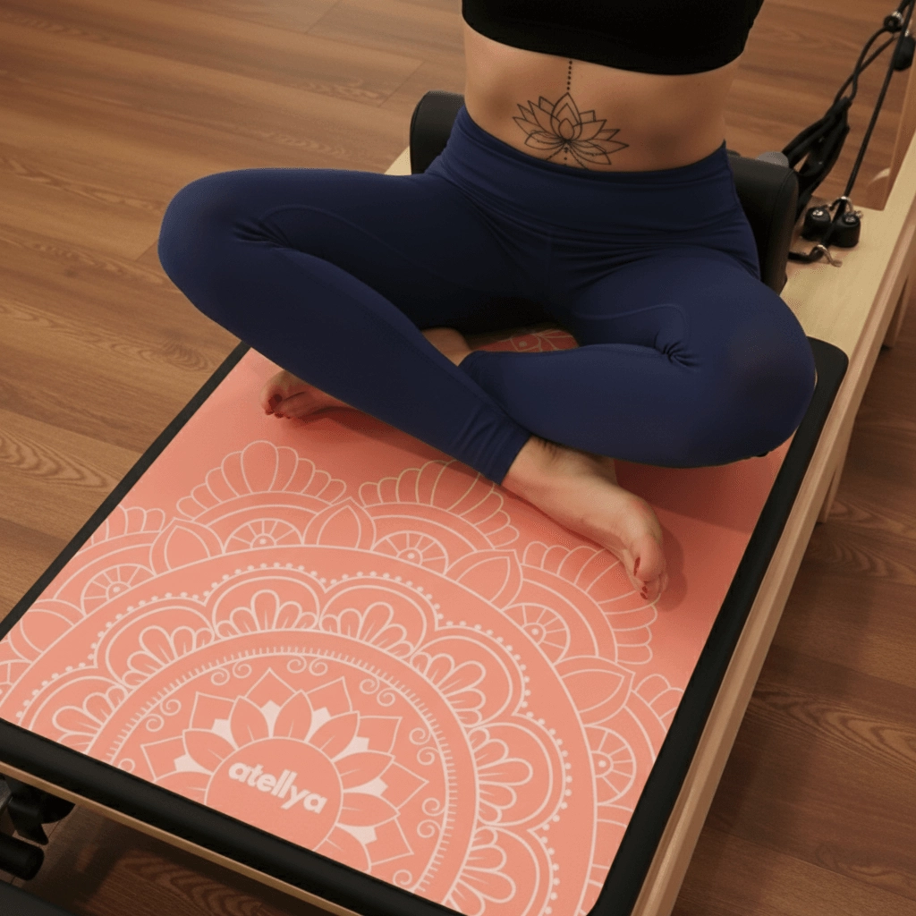 Atellya Pilates Reformer Mat Set – Coral | Non-Slip, Ultra-Light & Hygienic Cover - Image 6