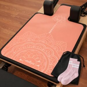 Atellya Pilates Reformer Mat Set – Coral | Non-Slip, Ultra-Light & Hygienic Cover