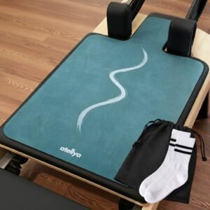 Atellya Pilates Reformer Mat Set – Dark Green S | Non-Slip, Ultra-Light & Hygienic Cover
