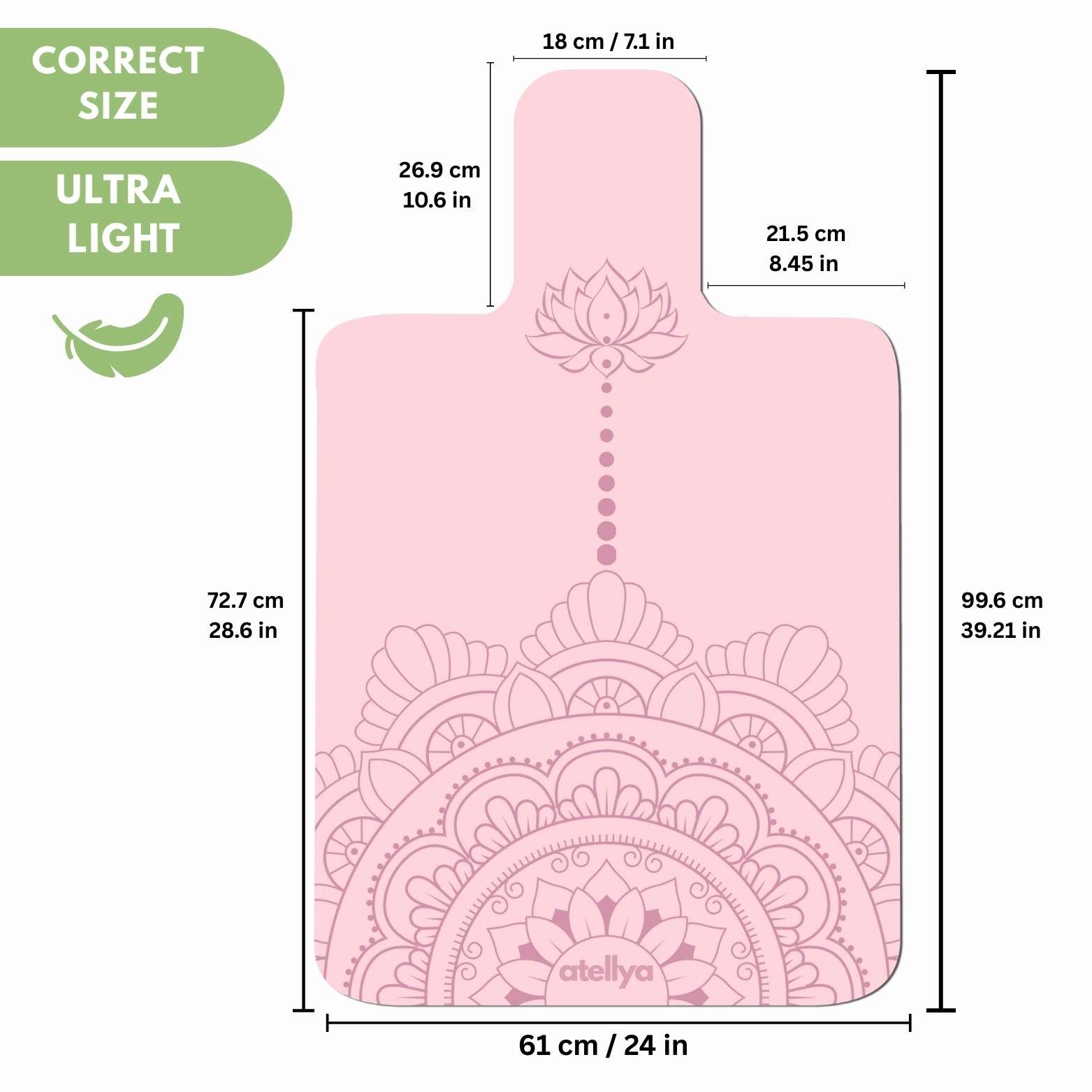 Atellya Pilates Reformer Mat Set – Pink | Non-Slip, Ultra-Light & Hygienic Cover - Image 4