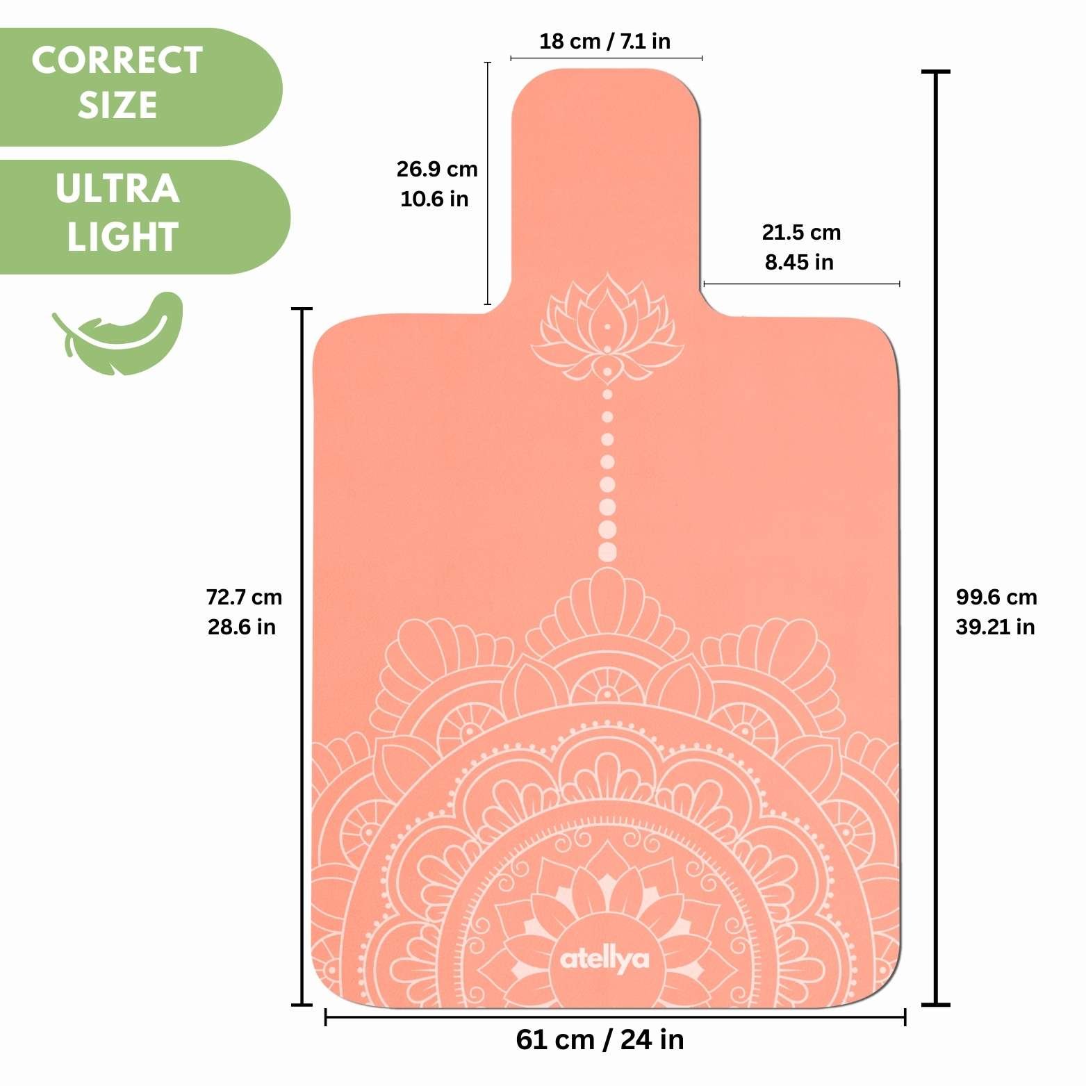 Atellya Pilates Reformer Mat Set – Coral | Non-Slip, Ultra-Light & Hygienic Cover - Image 7