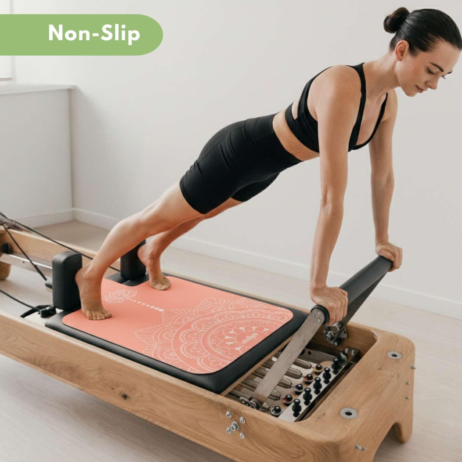 Atellya Pilates Reformer Mat Set – Coral | Non-Slip, Ultra-Light & Hygienic Cover - Image 4
