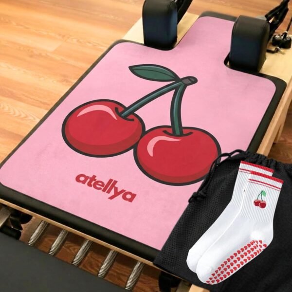 Atellya Pilates Reformer Mat Set – Ibiza Pink | Non-Slip, Ultra-Light & Hygienic Cover